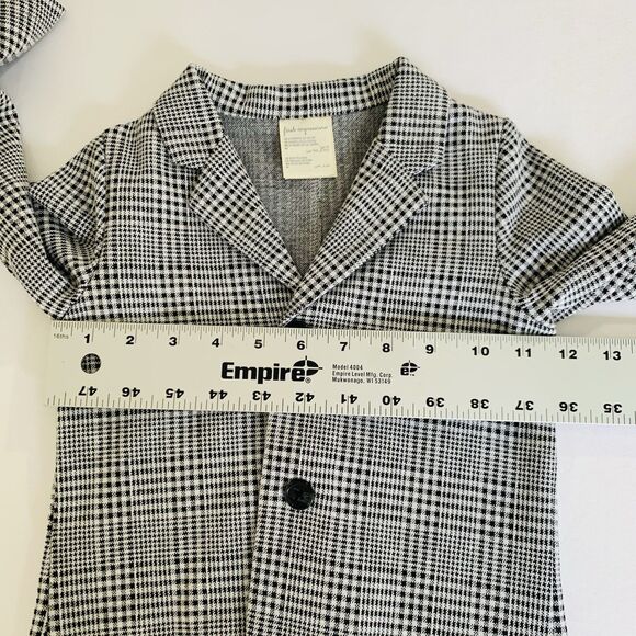 NWT First Impressions Blazer Jacket Baby 24M Black Ivory Houndstooth Preppy Chic - Picture 6 of 9
